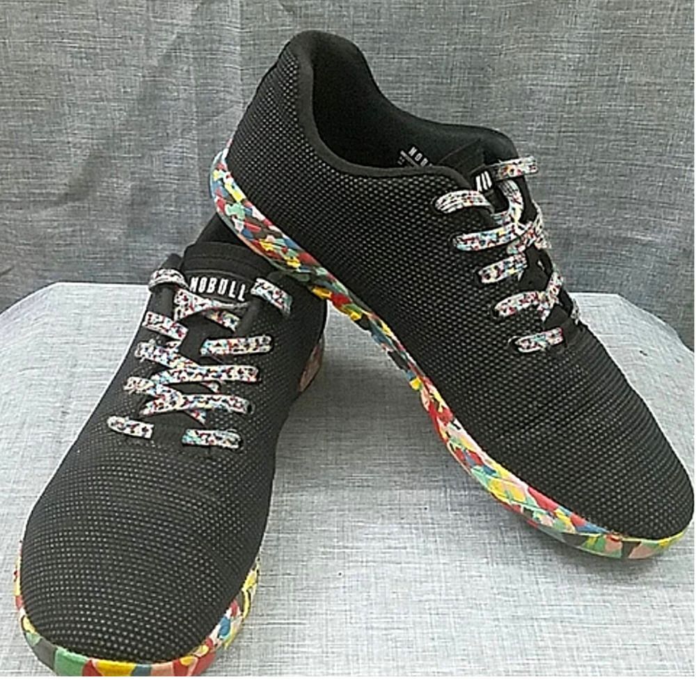 Nobull Outwork Trainer Black Wild Knit Runner Sneaker Men's SZ 12